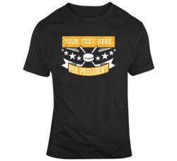 Hockey For President Black Yellow T Shirt 37537195