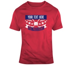 Hockey For President Red Navy T Shirt 37537196