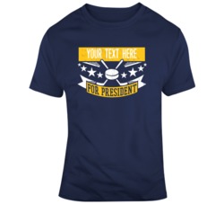 Hockey For President Navy Yellow T Shirt 37537197