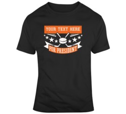 Hockey For President Orange White T Shirt 37537199
