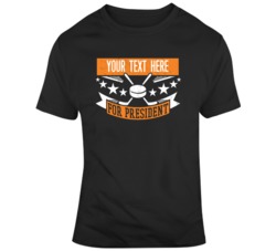 Hockey For President Black Orange T Shirt 37537204