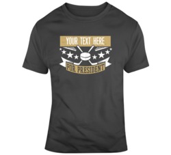 Hockey For President Grey Gold T Shirt 37537207