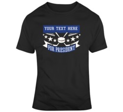 Hockey For President Black Blue T Shirt 37537208