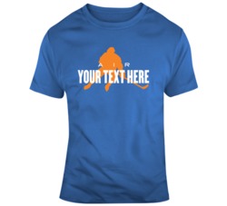 Air Hockey Player Blue Orange T Shirt 37545003