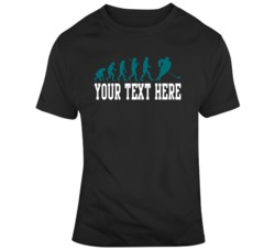 Evolution Of Hockey Player Black Teal T Shirt 37545005