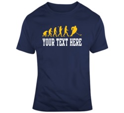 Evolution Of Hockey Player Navy Yellow T Shirt 37564613