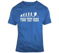 Evolution Of Hockey Player Blue White T Shirt 37564614