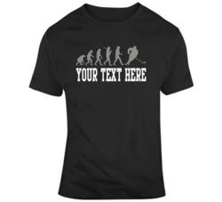 Evolution Of Hockey Player Black Grey T Shirt 37564619