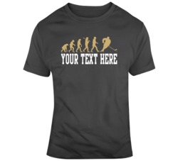 Evolution Of Hockey Player Grey Gold T Shirt 37564622