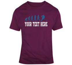 Evolution Of Hockey Player Burgundy Blue T Shirt 37564623