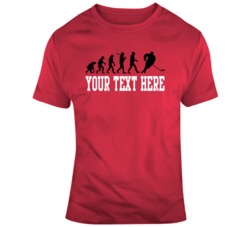 Evolution Of Hockey Player Red Black T Shirt 37564625
