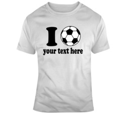 I Heart Love Soccer Ball Fc Custom Personalized Text Football T Shirt 37573923