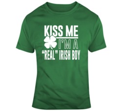 Kiss Me I'm A Real Irish Boy St Patricks Custom Name T Shirt 37576079