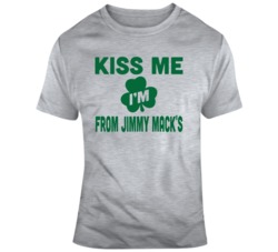 Kiss Me I'm From Jimmy Mack's Bar Clover Custom T Shirt 37578737
