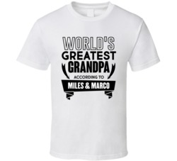 World's Greatest Grandpa According To Customizable Names Father's Day T Shirt 37927535