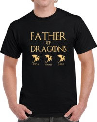 Custom Father Of Dragons Game Of Thrones Father's Day T Shirt 37927611