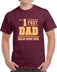 My One Favorite Part Of Being A Dad Custom Child's Name Father's Day T Shirt 37927917