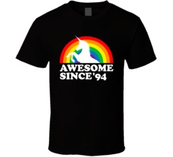 Awesome Since Custom Birth Year Rainbow Unicorn T Shirt 37995014