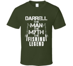 Darrell The Man The Myth The Fishing Legend Cool Custom Name T Shirt 38023935