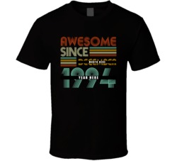 Retro Awesome Since Custom Birthday Year T Shirt 38169625