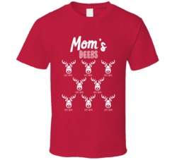 Mom's Deers Custom Children's Name Christmas T Shirt 38404703