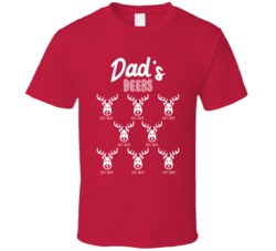 Dad's Deers Custom Children's Name Christmas T Shirt 38404704