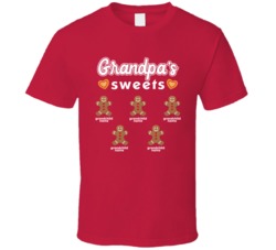 Grandpa's Sweets Custom Grandchild Name Christmas T Shirt 38409321