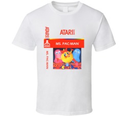 Atari Ms Pacman Classic Retro Video Game Cover Fan T Shirt 38921113