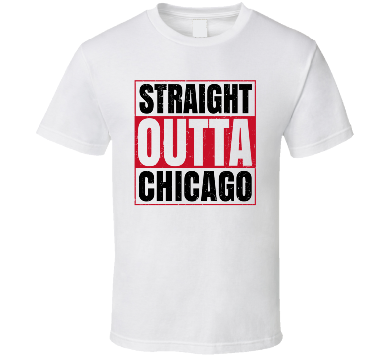Straight Outta Chicago Hockey Team Colors Popular Fan Parody T Shirt Straight Outta Chicago Hockey Team Colors Popular Fan Parody T Shirt