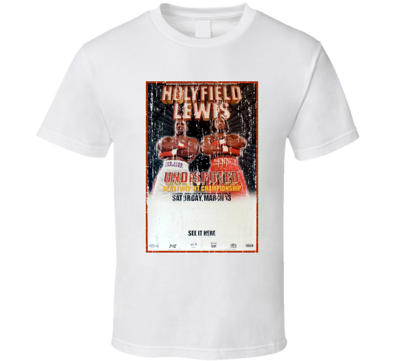 Holyfield VS Lewis Classic Boxing Poster Tshirt Holyfield VS Lewis Classic Boxing Poster Tshirt