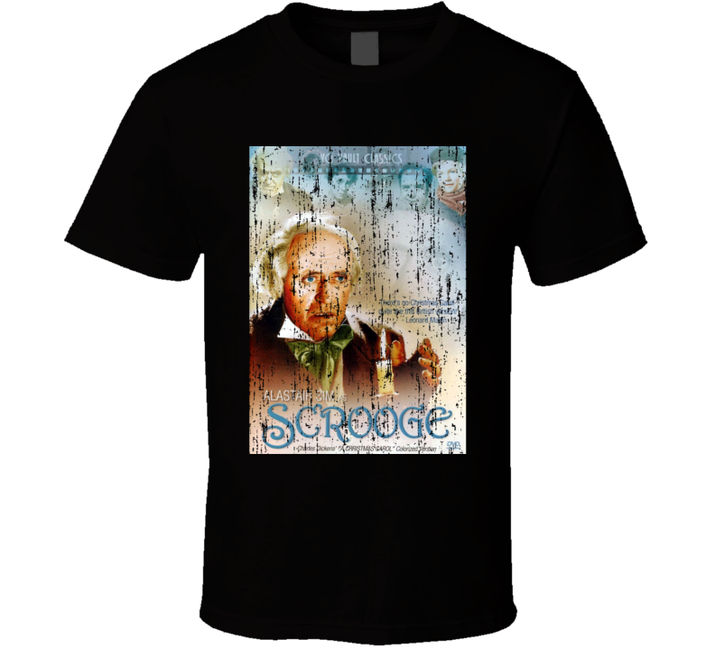 Scrooge Christmas Movie Poster Alastair Sim T Shirt Scrooge Christmas Movie Poster Alastair Sim T Shirt