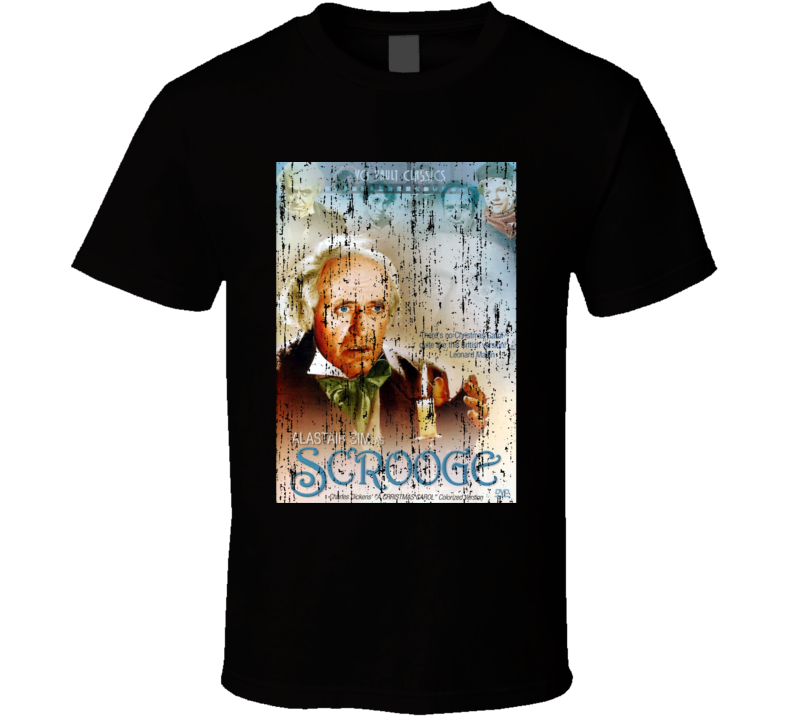 Scrooge Christmas Movie Poster Alastair Sim T Shirt