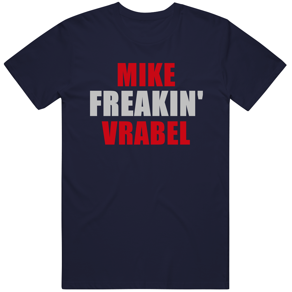 Mike Vrabel Freakin Football Sports New England Vintage Classic Navy Blue T Shirt