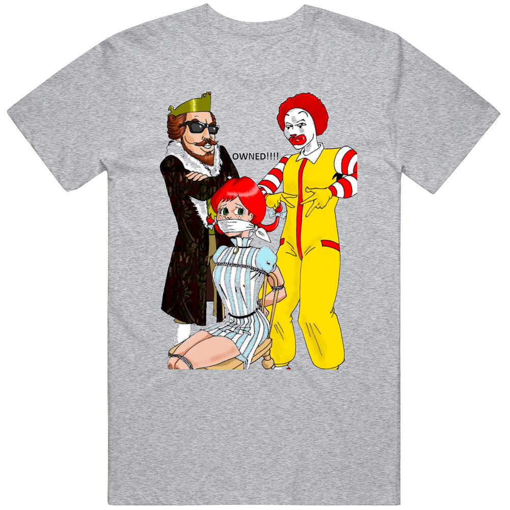 Funny Mcdonalds Wendy Burger King Fast Food Parody Vintage unisex Sports Grey Classic T Shirt