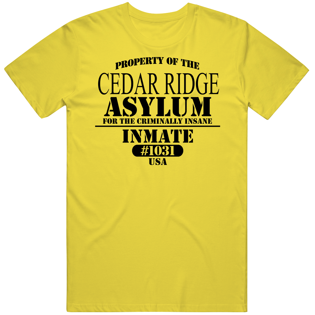 City Insane Asylum Inmate Halloween Costume Customizable vintage retro daisy yellow T Shirt