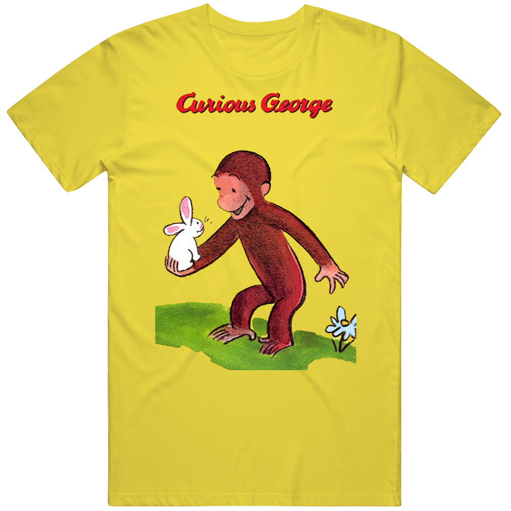 Curious George Kid Book vintage retro daisy yellow T Shirt