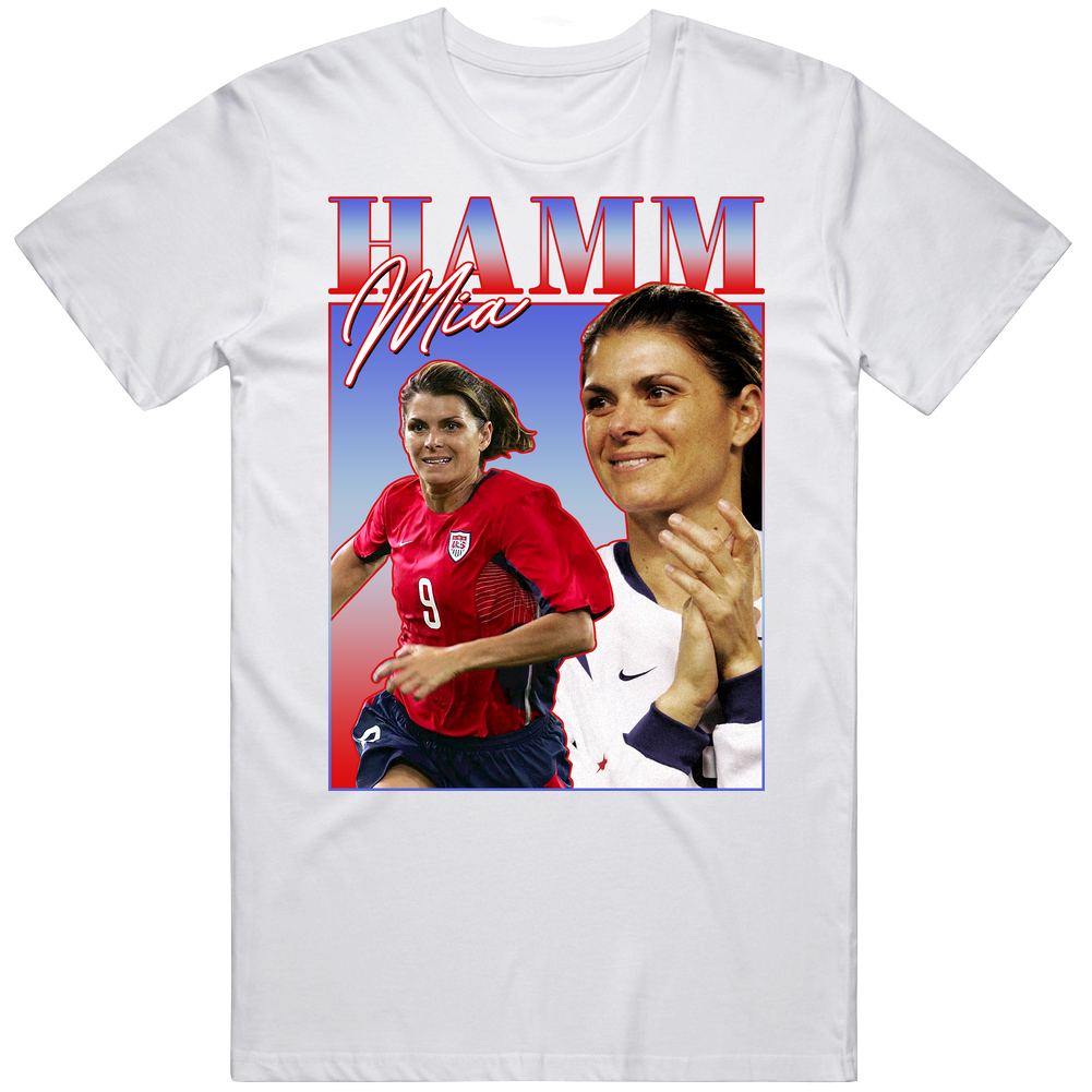 Mia Hamm 90s Style Unisex Classic Cotton Size Large T Shirt Mia Hamm 90s Style Unisex Classic Cotton Size Large T Shirt