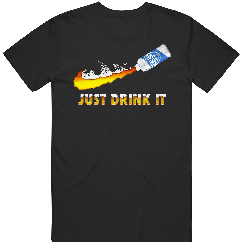 Milwaukee's Best Light Just Drink It Beer Mens Size Large Black T Shirt Milwaukee's Best Light Just Drink It Beer Mens Size Large Black T Shirt