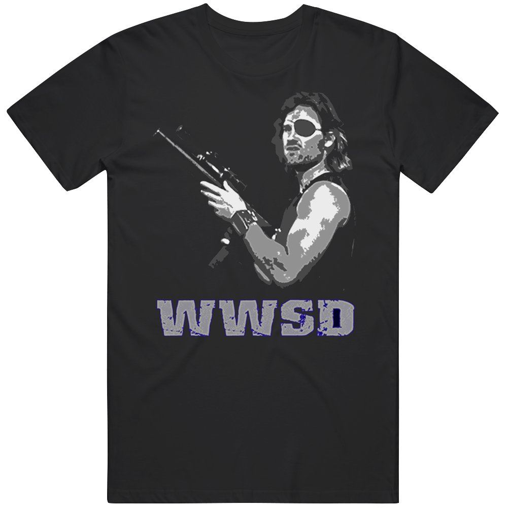 Snake Plissken Escape From Ny Retro Wwsd Mens Size Large Black T Shirt