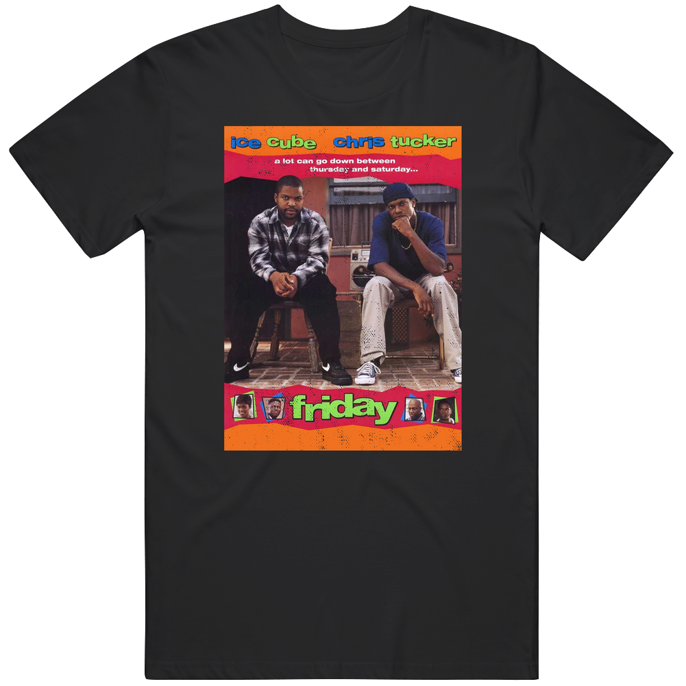 Friday Ice Cube Chris Tucker Vintage Movie Fan Mens Size Large Black T Shirt Friday Ice Cube Chris Tucker Vintage Movie Fan Mens Size Large Black T Shirt