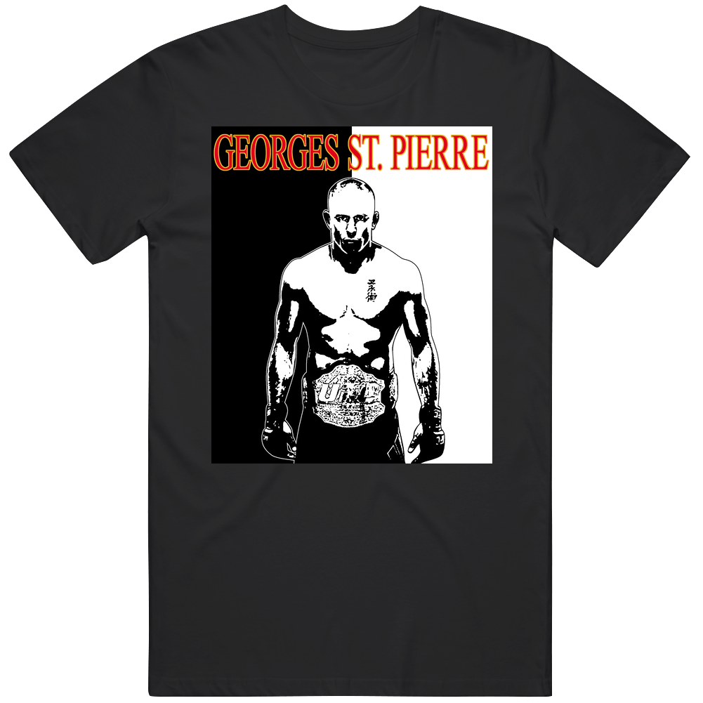 Georges St Pierre Gsp Mma Mens Size Large Black T Shirt Georges St Pierre Gsp Mma Mens Size Large Black T Shirt