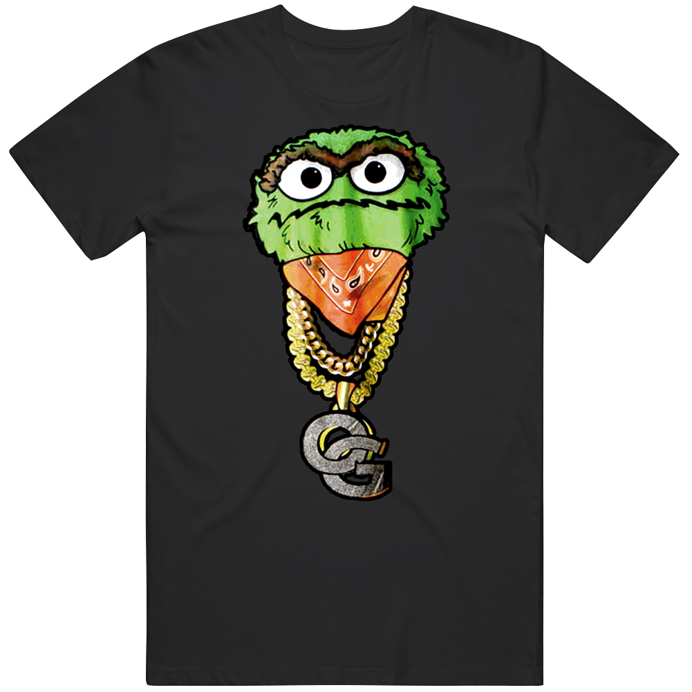 Oscar The Grouch Gangster Hip Hop Rap Cool Black MENS SIZE LARGE T Shirt Oscar The Grouch Gangster Hip Hop Rap Cool Black MENS SIZE LARGE T Shirt