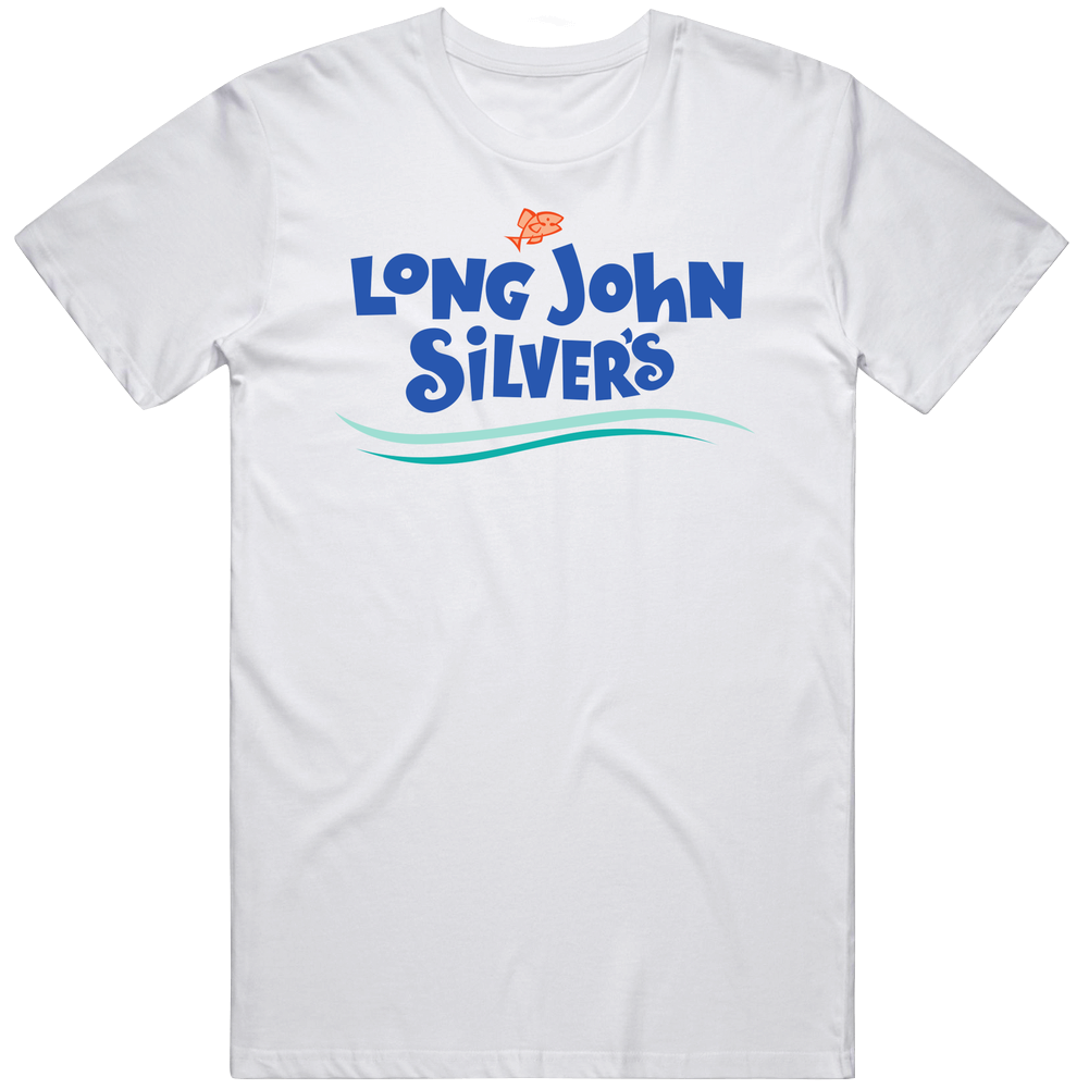 Long John Silver's Seafood Restaurant Mens Size Large White  T Shirt