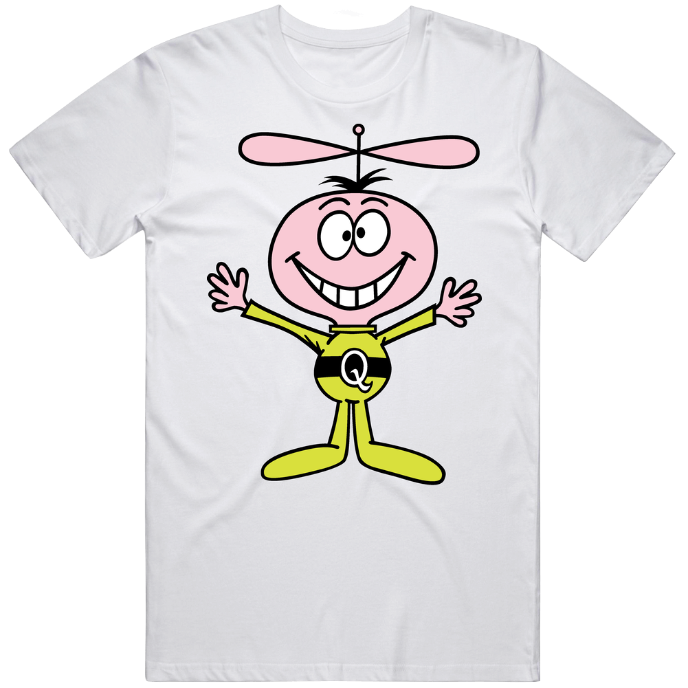 Quisp Cereal Quaker Mascot Mens Size Large White  T Shirt
