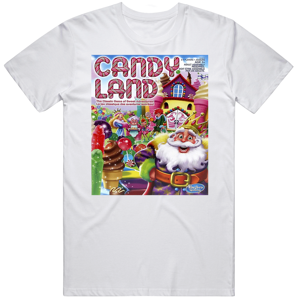 Candy Land Best Board Game Of All Time Players Mens Size Large White  T Shirt