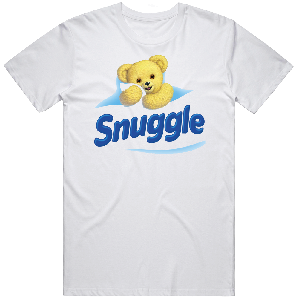 Snuggle Bear Fabric Softener Mascot Mens Size Large White  T Shirt