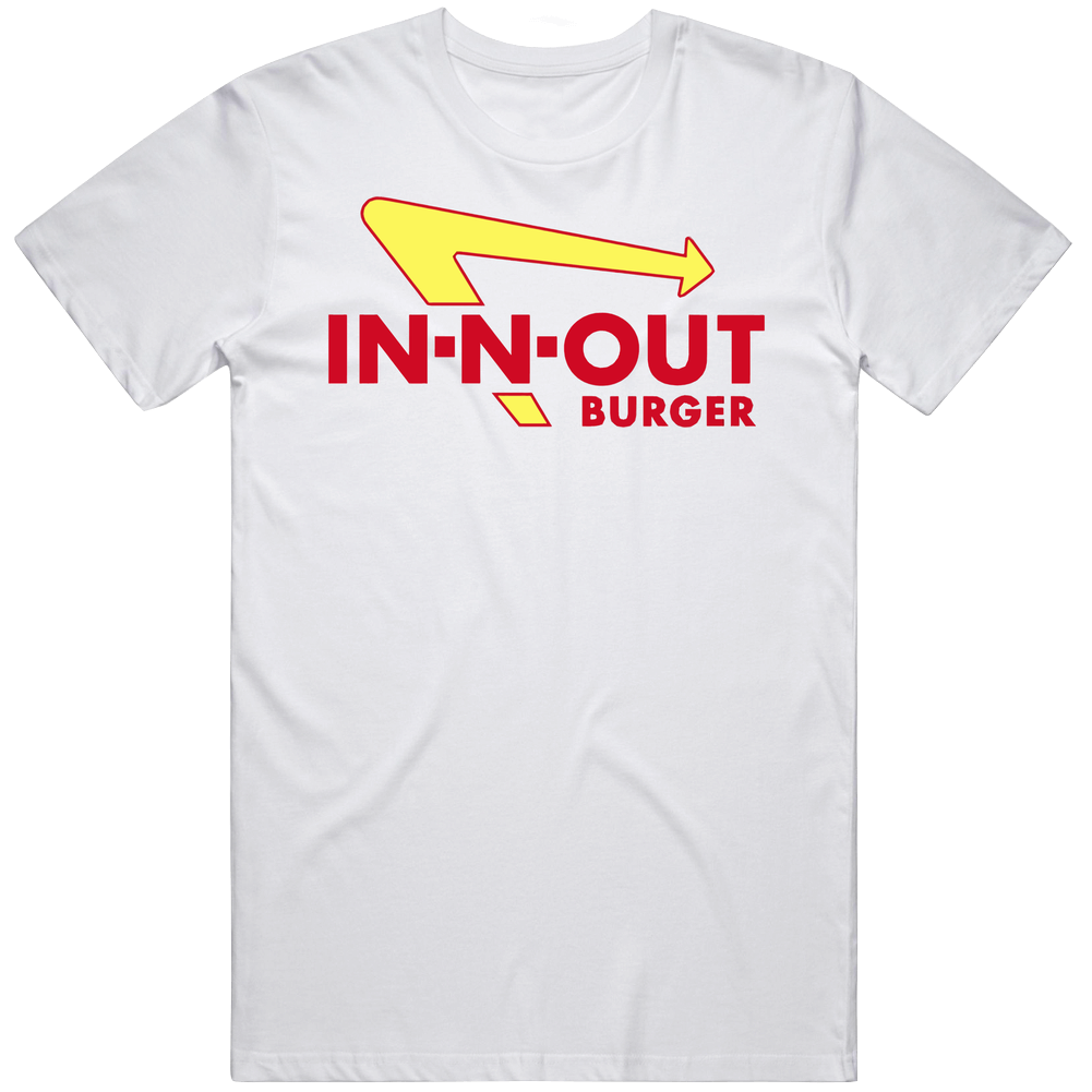 In And Out Burgers In N Out Mens Size Large White  T Shirt