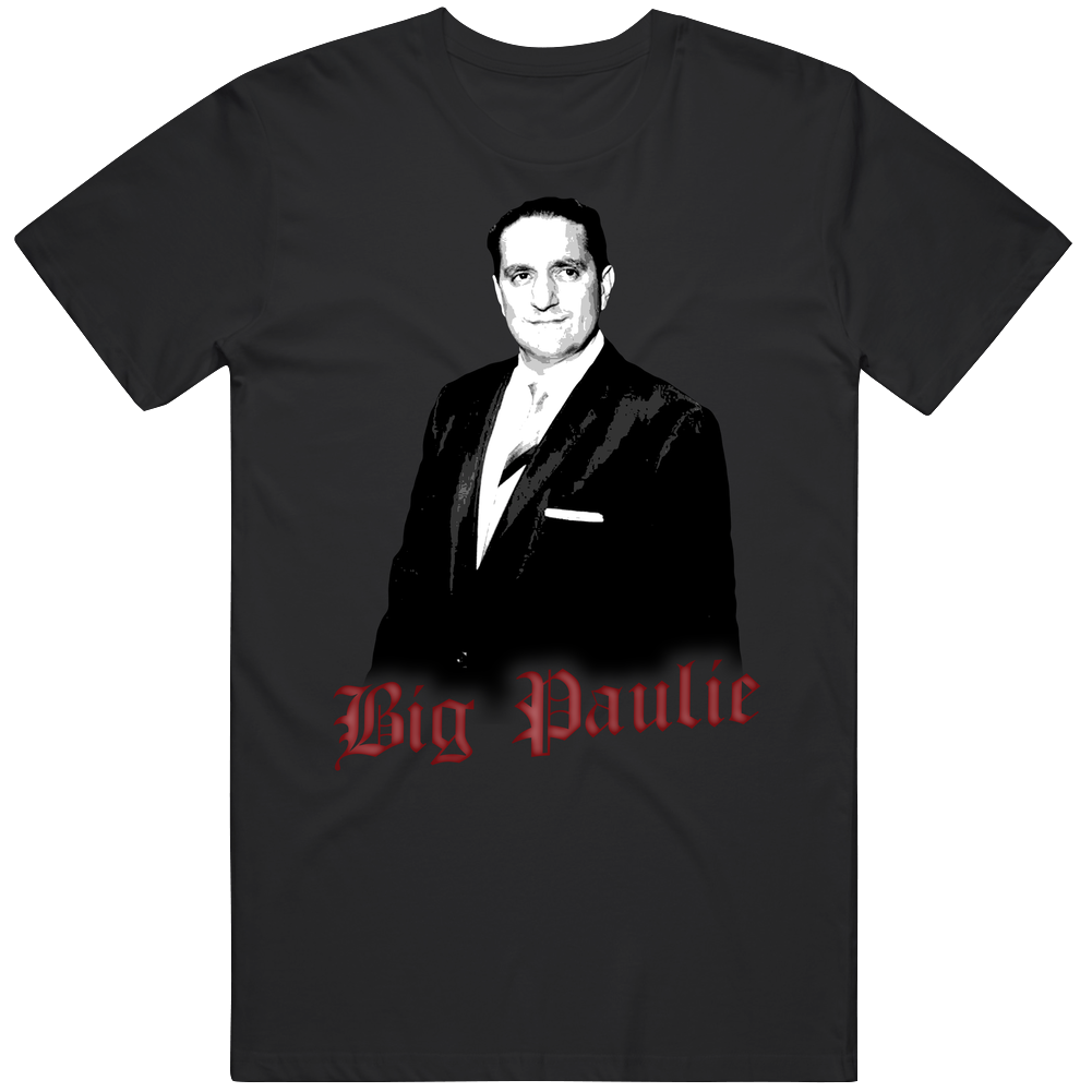 Big Paulie Paul Castellano New York Mobster Black Mens Size Large T Shirt