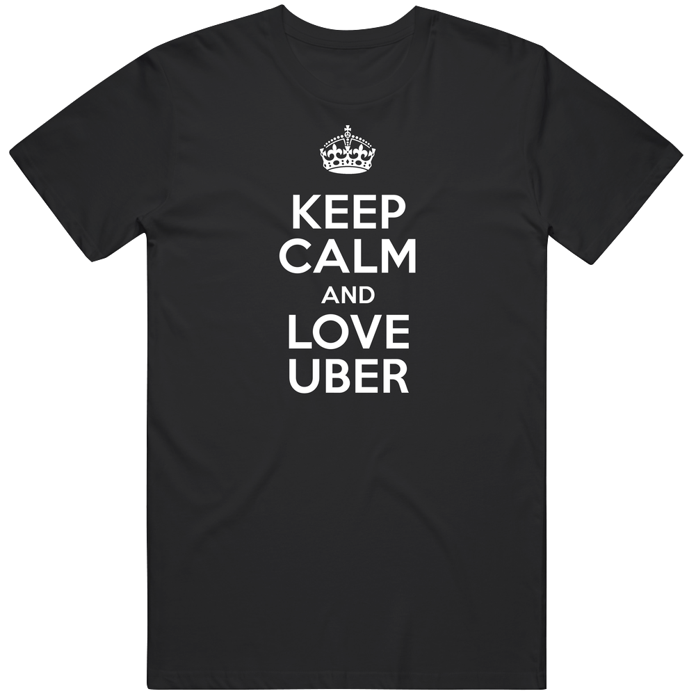 Uber Keep Calm And Love Parody Custom Name Black Mens Size Large T Shirt