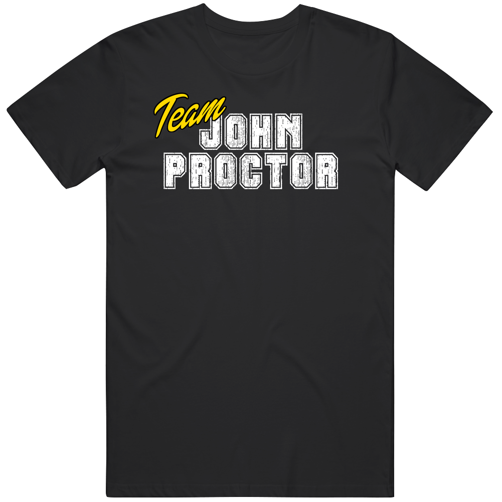 Team John Proctor The Crucible Favorite Novel Character Cool Fan Black Mens Size Large T Shirt